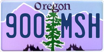 OR license plate 900MSH