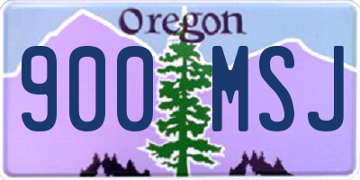 OR license plate 900MSJ