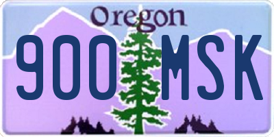 OR license plate 900MSK