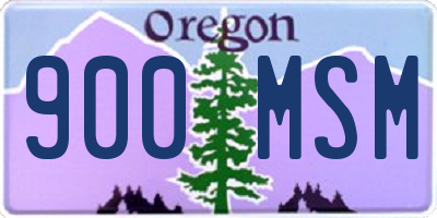 OR license plate 900MSM