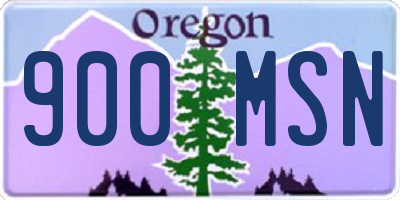 OR license plate 900MSN