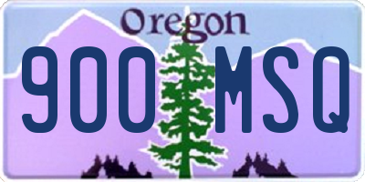 OR license plate 900MSQ