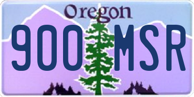 OR license plate 900MSR