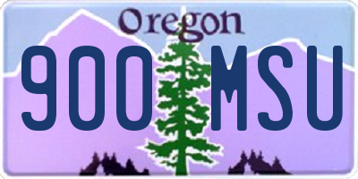 OR license plate 900MSU