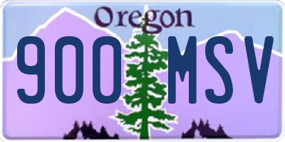 OR license plate 900MSV