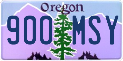 OR license plate 900MSY