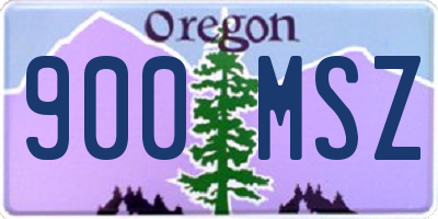OR license plate 900MSZ