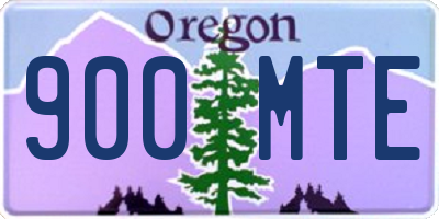 OR license plate 900MTE