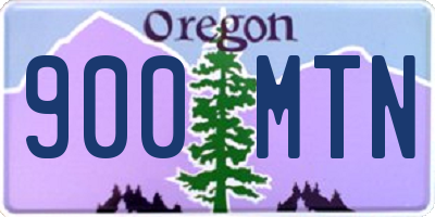 OR license plate 900MTN