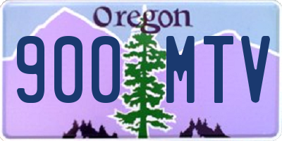 OR license plate 900MTV