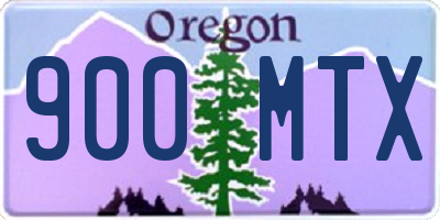 OR license plate 900MTX