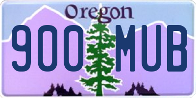 OR license plate 900MUB