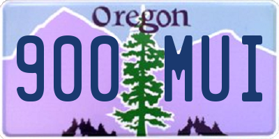 OR license plate 900MUI