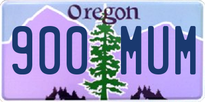 OR license plate 900MUM