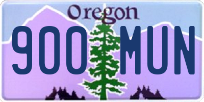 OR license plate 900MUN