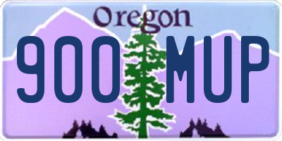 OR license plate 900MUP