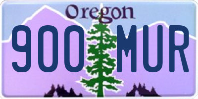 OR license plate 900MUR