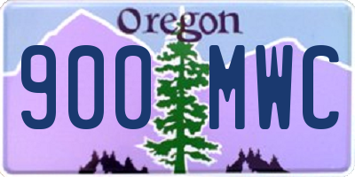 OR license plate 900MWC
