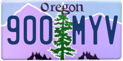 OR license plate 900MYV
