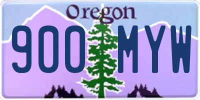 OR license plate 900MYW