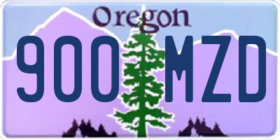 OR license plate 900MZD