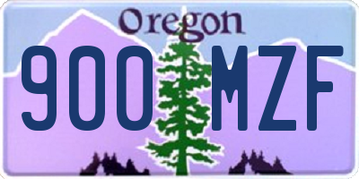 OR license plate 900MZF
