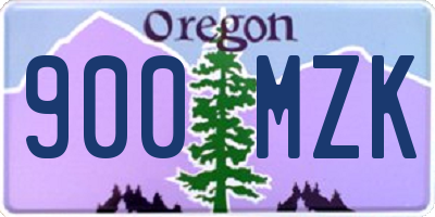 OR license plate 900MZK