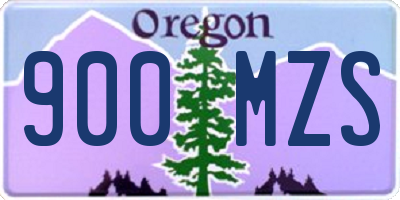OR license plate 900MZS