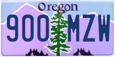 OR license plate 900MZW