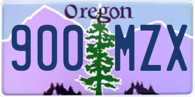 OR license plate 900MZX