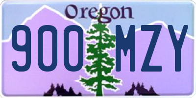 OR license plate 900MZY