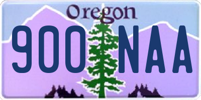 OR license plate 900NAA