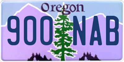 OR license plate 900NAB