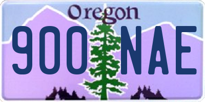 OR license plate 900NAE
