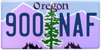 OR license plate 900NAF