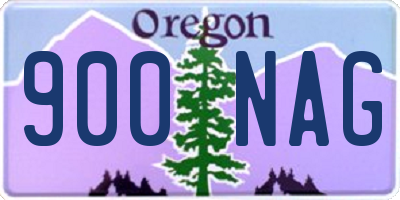 OR license plate 900NAG