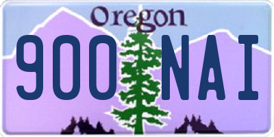 OR license plate 900NAI