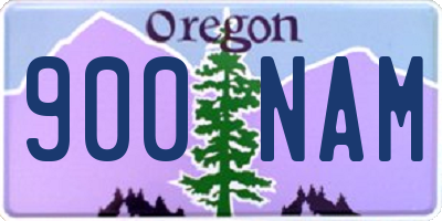 OR license plate 900NAM