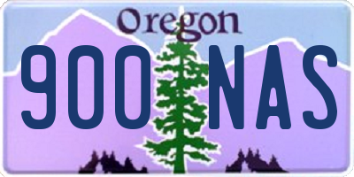 OR license plate 900NAS