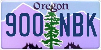 OR license plate 900NBK