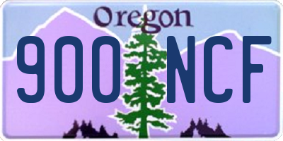OR license plate 900NCF