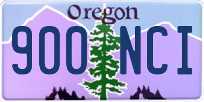 OR license plate 900NCI