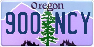OR license plate 900NCY