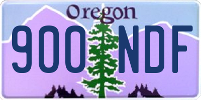 OR license plate 900NDF
