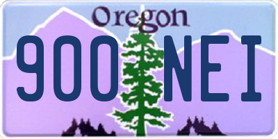 OR license plate 900NEI