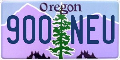 OR license plate 900NEU