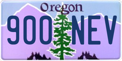 OR license plate 900NEV
