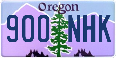 OR license plate 900NHK