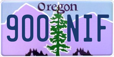 OR license plate 900NIF