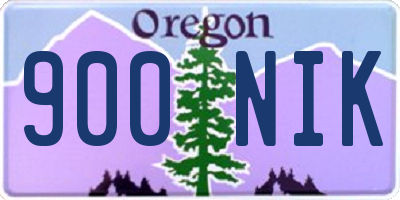 OR license plate 900NIK